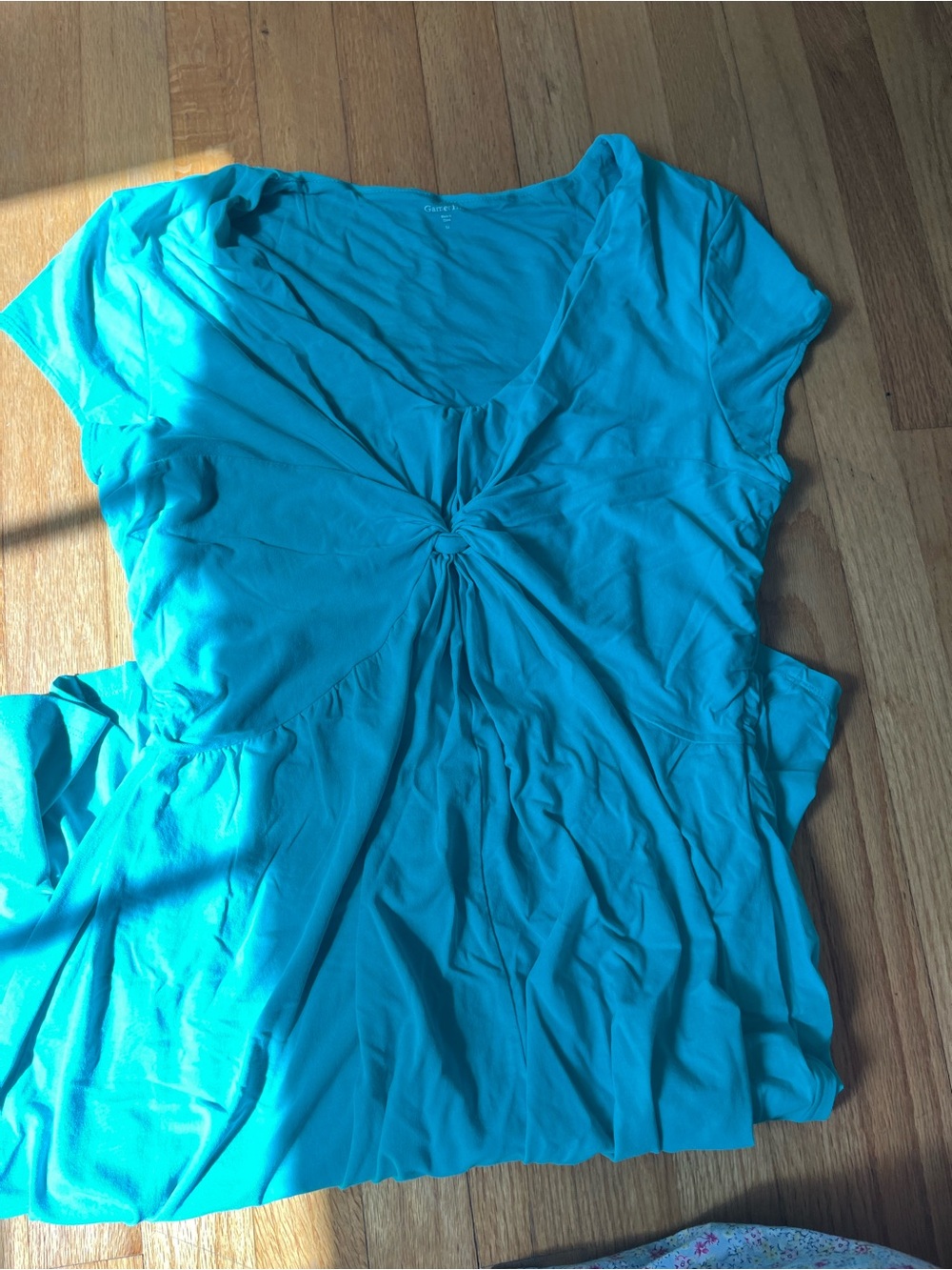 Twist-Front turquoise garnet hill dress